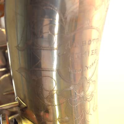 Vintage 1920's Abbott C-Melody Tenor Saxophone Conn Stencil - Silver image 5