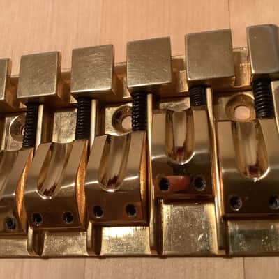 ABM 5 string Bass bridge Vintage 80's/90's - Gold image 5