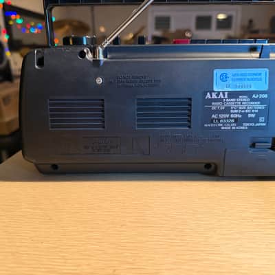 Vintage Akai AJ-208 Boombox AM/FM Stereo Radio Cassette Recorder Tested X Rare🔥 image 8