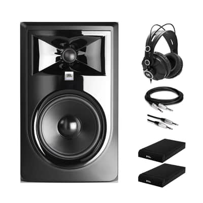 JBL 305P MKII Powered 5-Inch 2-Way Monitor with Isolation Pads & TRS Cable image 1