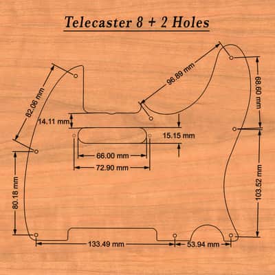 Handcrafted Cherrywood Pickguard for Fender Telecaster – Laser-Engraved Unique Design image 9