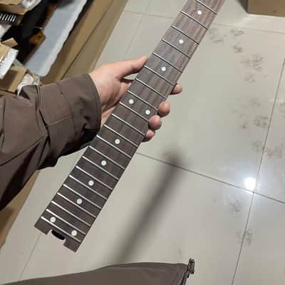 1 Headless ss 24frets roasted maple electric guitar neck Rosewood fingerboard C contour 25.5 spoke truss rod image 4
