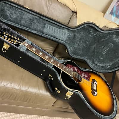 Epiphone J-200 12 string acoustic guitar, pickup, case 2021 - sunburst image 23