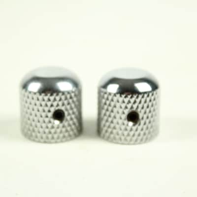 Allparts Knurled Chrome Knobs replacement for Early Precision Bass/Telecaster Bild 2