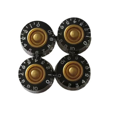 Les Paul Speed Knobs - Black with Gold Accent (Set of 4) image 4