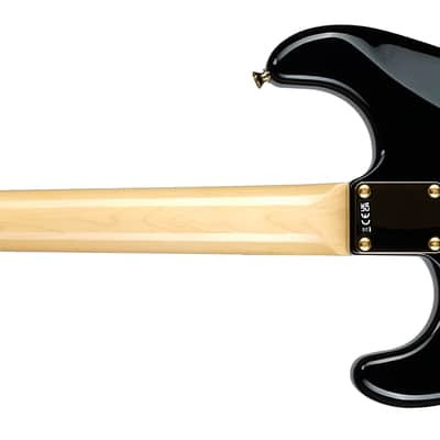 Fender Made In Japan Limited Edition Traditional II '60s Stratocaster Black w/Matching Headstock, Gold Hardware image 2