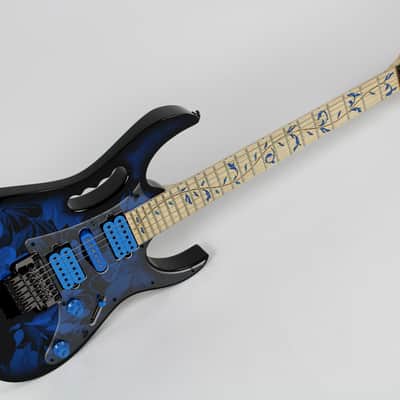 Ibanez Steve Vai Signature JEM77 - Blue Floral Pattern 2024 w/Gig Bag (JEM77PBFP) image 3