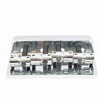 Jackson 4-String Bass Bridge Chrome 19mm Spacing with Mounting Screws image 5