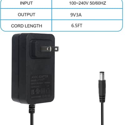 9V Charger for Line 6 POD Go Wireless Guitar Processor Tone Pedal Amp Simulator 59-00-0219 CUI Inc DC-3h DC3h SMI36-9-Y SMI36-9-N-N290R-C1 Line 6 FX100 DC-3g 9VDC3A Power Supply Cord image 2