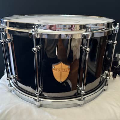 Truth Custom Drums 8x14” Black Brass Snare Drum 2017 - Reflective Black image 1