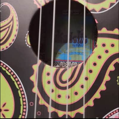2011 Kala KA-SB PAISLEY Ukadelic Ukulele - Black Paisley Uke image 4