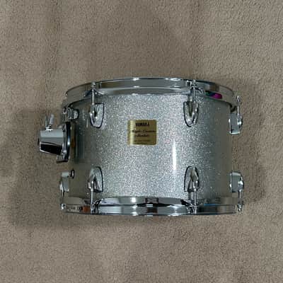 Yamaha 12x8 Maple Custom Absolute Mounted Tom Drum Silver Sparkle Made In Japan image 3