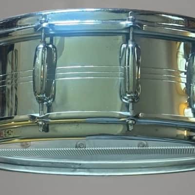 Slingerland model 203 12 lug Spitfire 5x14” COB Snare Drum 1979 - Chrome Over Brass image 12