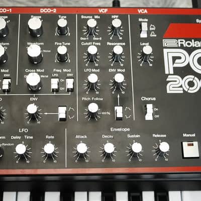 1980's Rare Japan Vintage analog polyphonic synthesizer Roland JX-3P w/PG-200 Programer Original Hardcase image 5