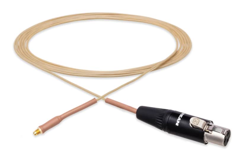 Hosa CABLE-BG-2SH Mogan Cable, Beige, Shure, 2.0 mm OD image 1