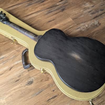 2023 Mule Modest Mavis Resophonic Electric Resonator Guitar Faded Black Relic W/OHSC image 15