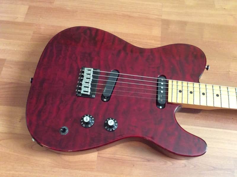 Edwards BY ESP E-D-TE 1990th See Thru Dark Red | Reverb