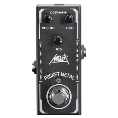 Pocket Metal Guitar Pedal, AKLOT Electric Effects Pedals Distortion Sounds Mini Single Type DC 9V True Bypass image 9
