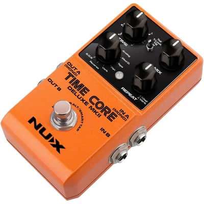 NuX Time Core Deluxe MKII Advanced Delay Effect Pedal for Electric Guitars and Bass Guitars, Orange image 3