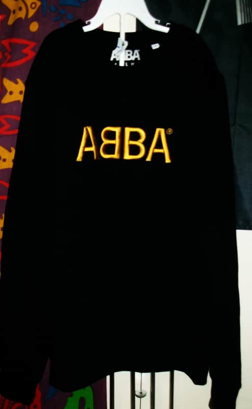 abba official small long sleeve sweatshirt - sweden pop waterloo dancing queen arrival image 1