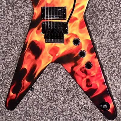 Dean Dime O Flame Graphic dimebag Darrell electric guitar ml Floyd rose image 4