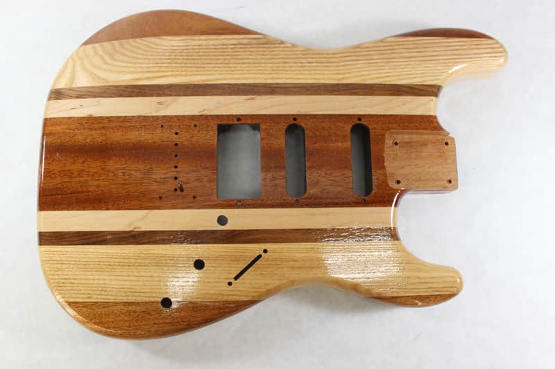 Butcher Block HSS guitar body - fits Fender Strat Stratocaster necks J910 Bild 1