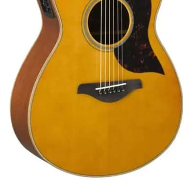 Yamaha AC1M Mahogany Concert Cutaway Acoustic-Electric Guitar - Vintage Natural image 1