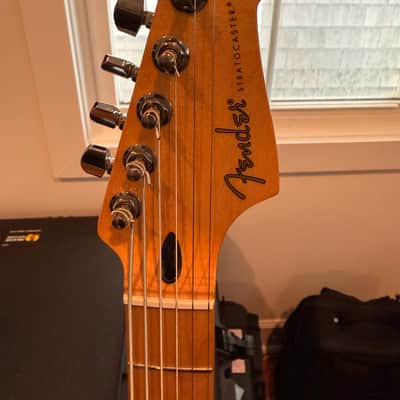 Fender Baritone Parts Guitar, Fender Baritone Neck, Warmoth body, Fralin Pickups with Reunion Blues case Parts Guitar - Black image 4