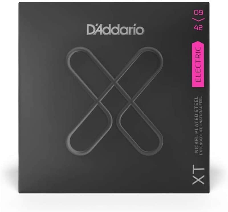 D'Addario XTE0942 Electric Guitar Strings XT Nickel, Super Light 09-42 image 1