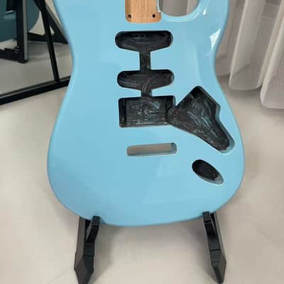 blue gloss SSH Alder wood  Strat Electric guitar body single single humbucker image 1