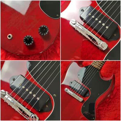 Samick SG-1P (SG Jr. Junior) 1989-1990 - Cherry - Set Neck With Long Tenon - Made in Korea MIK image 4