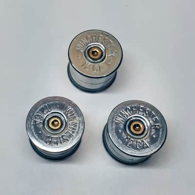 12 Gauge Shotgun Shell split Shaft Tone and Volume Guitar Knobs - Set of 3 image 4