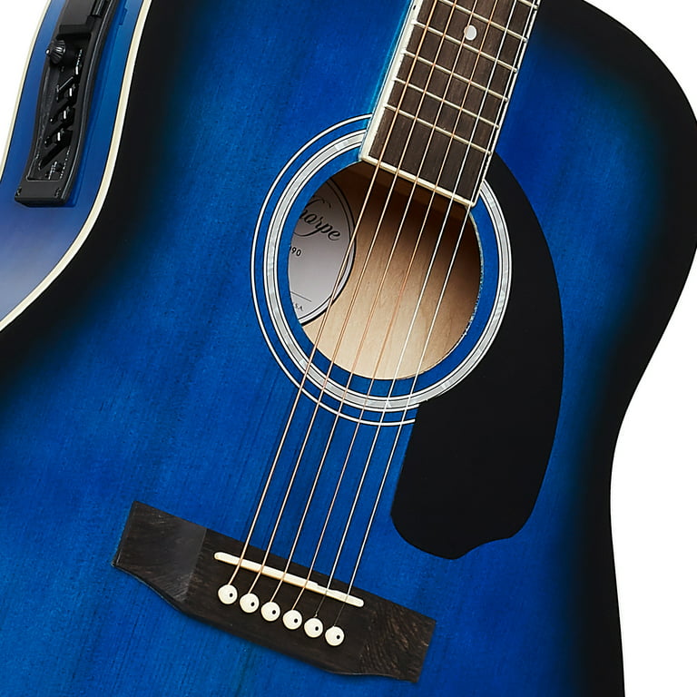 Ashthorpe New Ashthorpe Full-Size Dreadnought Acoustic Electric Guitar  Blue 2023 photo 2