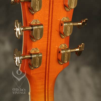 1988 Guild Artist Award in RARE Orange Sunburst w/ flame maple back + sides image 15