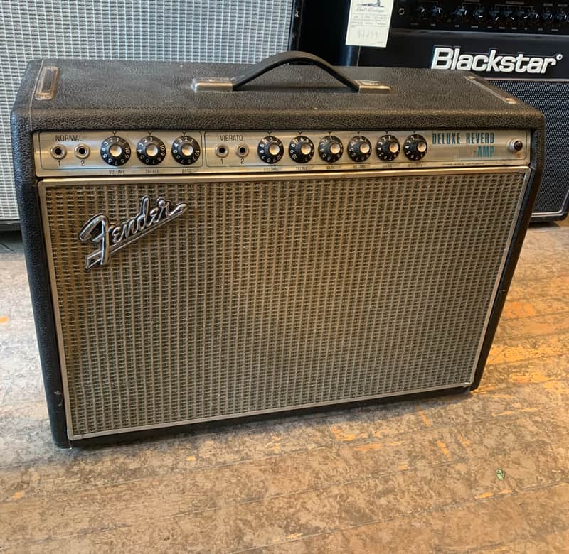 Fender Deluxe Reverb "Drip Edge" 2-Channel 22-Watt 1x12" Guitar Combo 1968 - 1969 - Silverface image 1