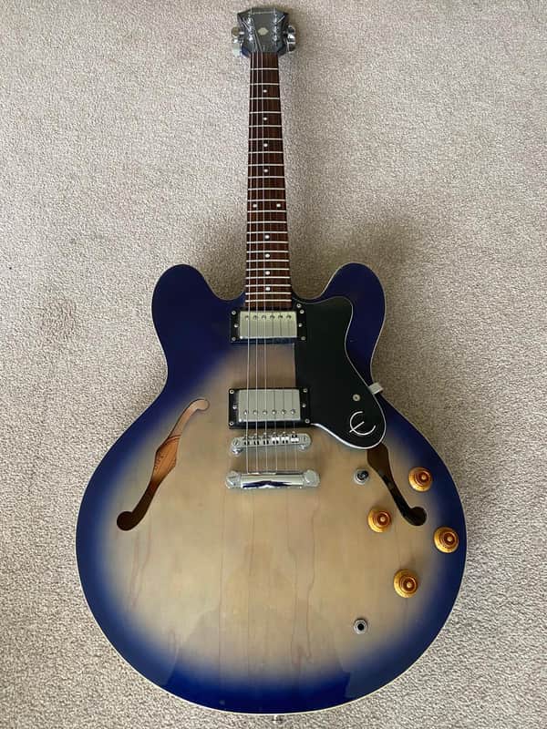 Epiphone 335 Dot MIK Blue Burst w Hardcase image 1