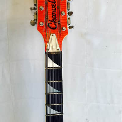 Charvel Surfcaster 12 String Thin Line 1992 Tangerine Maple Flame image 2