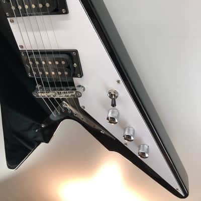 Harley Benton Victory-BK 2022 Gloss Black 2022 Flying V Style Guitar image 3