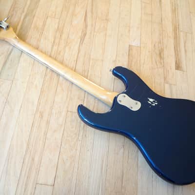1966 Mosrite Ventures Model Bass Vintage Mark I Ink Blue 100% Original w/ohsc image 15