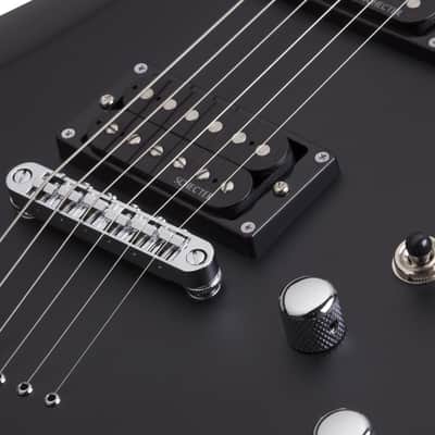 Schecter C-6 Deluxe Left Handed Solid-Body Electric Guitar Satin Black image 17