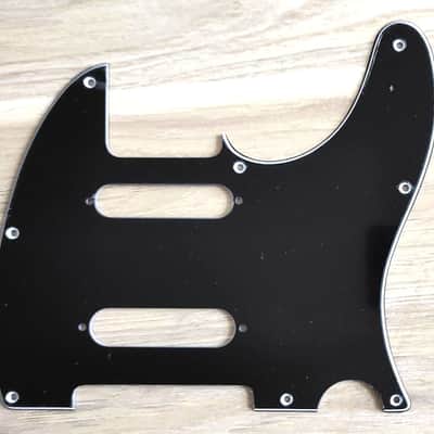 3 ply, 8 holes Black Pickguards for Telecaster® Cut for Sratocaster®, Middle Pic image 1