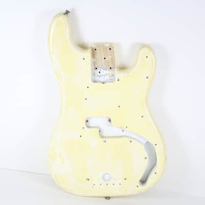 1976-1977 Vintage Fender Precision Bass Olympic White/Blonde ~Refin~ 4-Bolt BODY PBass 1970s USA image 1