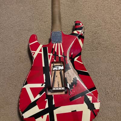 EVH Striped Series Frankie 2020 - Present Red / White / Black Stripes Relic image 5