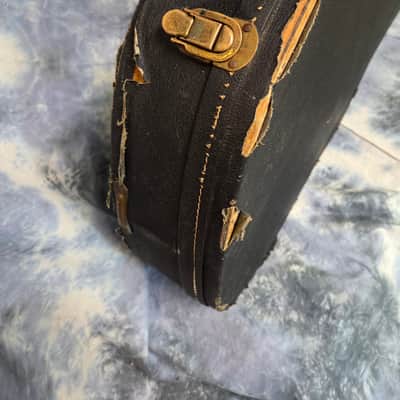 Vintage RARE 1962 to 1967 Gibson No Logo Black Gold Plush ES 335 330 Hard Shell Electric Guitar Case image 4