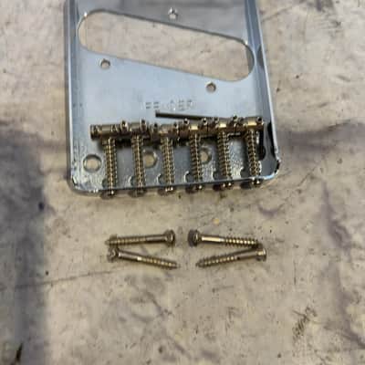 Fender 0990810000 Telecaster Bridge Assemble with Six Steel Saddles Bridge image 1
