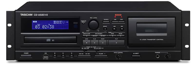 Tascam CD-A580-V2 Rack-Mount Cassette CD & USB Player/Recorder image 1