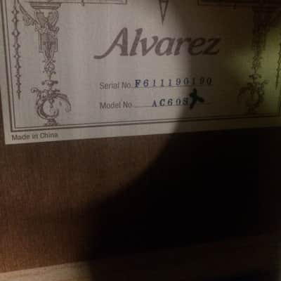 Alvarez Artist Series AC60S Classical Acoustic Guitar image 9