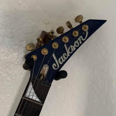 Jackson RR5 Rhoads Pro V-Style Electric Guitar with a Trans Blue Flame Finish image 9