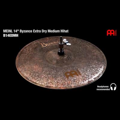 Meinl Byzance Extra Dry Medium Hi Hat Cymbals 14 image 2