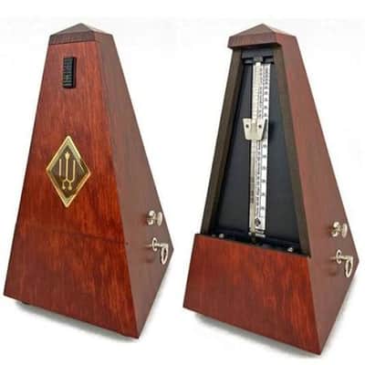 Wittner 811M 800/810 Series Maelzel Metronome Solid Wood Casing Mahogany Brown Matte with Bell image 1